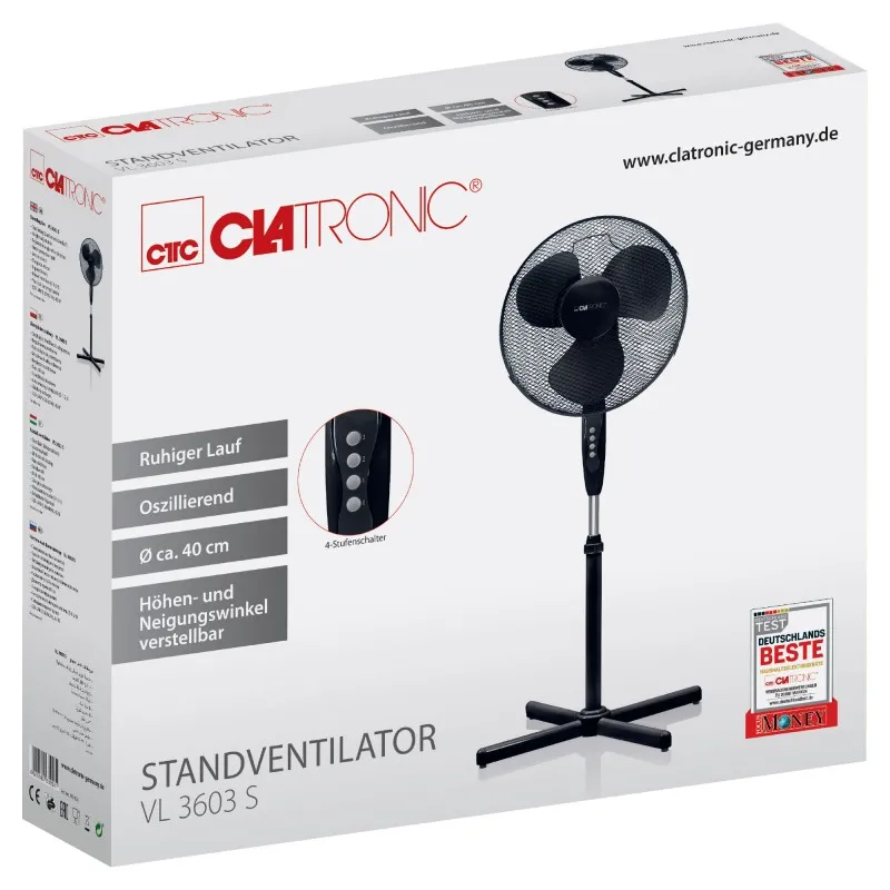 Напольный вентилятор Clatronic VL 3603 S Black